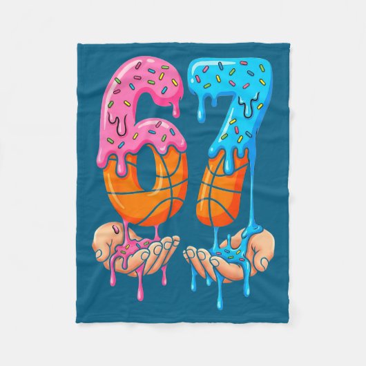 Süße Basketball-Eis-Drip 67 Fleecedecke (Vorderseite)