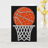 Süße Basketball-Punkt-Kunst-Student Glückspunkt Da Karte (Gelbe Blume)