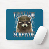Süße Bauchweh-Überlebende Waschbär-Spruch Mousepad (Mit Mouse)