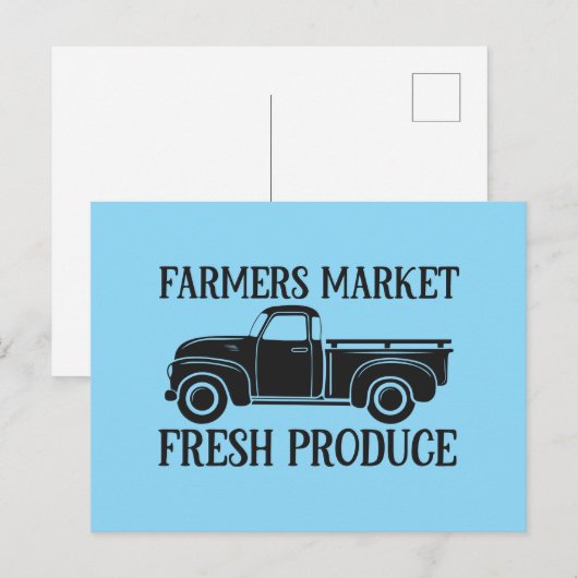Süße Bauernmarkt-Wortkunst  Postkarte (Vorne/Hinten)