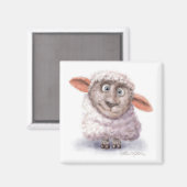 Süße Baumwoll-Schaf-Cartoon Magnet (Vorderseite/Rückseite)