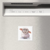 Süße Baumwoll-Schaf-Cartoon Magnet (In Situ (Geschirrspüler))