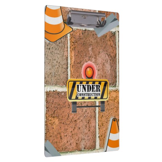 Süße Baustellen-Clipboard Klemmbrett (Rechts)