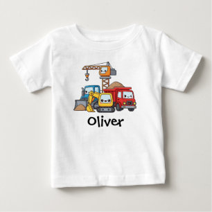 Süße Baustellenfahrzeuge Baby T-shirt