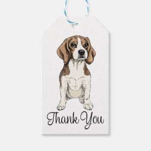 Süße Beagle-Dankeschön-Hundeparty-Geschenke Geschenkanhänger