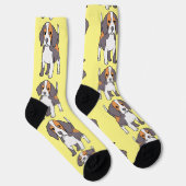 Süße Beagle-Hunderasse Thunder_Cove Socken (Rechts)