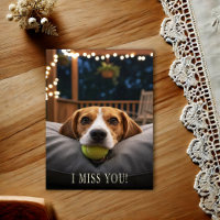 Süße Beagle-Ich-vermisse-dich-Postkarte