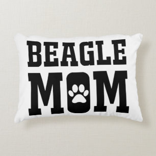 Süße Beagle-Mama-Silhouette Hunde-Liebhaber-Gesche Dekokissen
