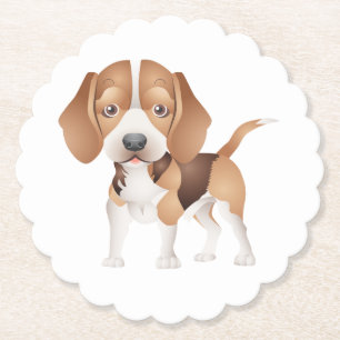 Süße Beagle-Mutter-Hundliebhaber-Welpen-Vater-Cart Untersetzer
