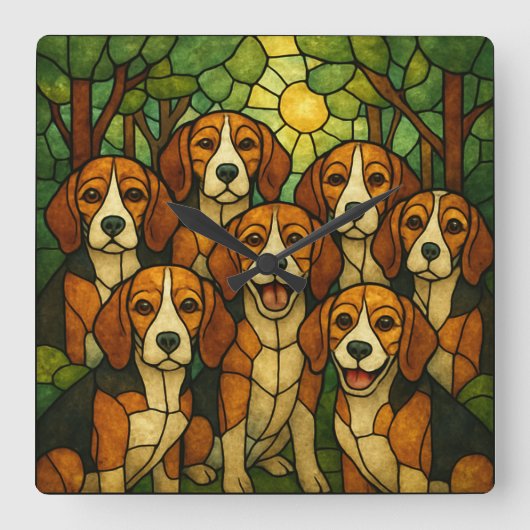 Süsse Beagle Uhr (Vorderseite)
