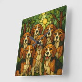Süsse Beagle Uhr (Winkel)