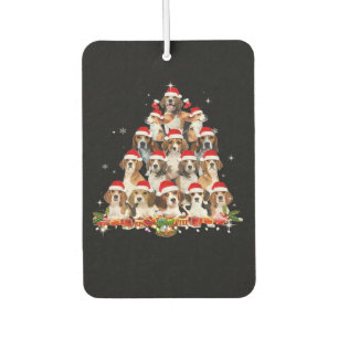 Süße Beagles Weihnachtsbaum Hund Santa Xmas Tee Lu Autolufterfrischer