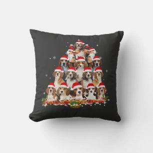 Süße Beagles Weihnachtsbaum Hund Santa Xmas Tee Lu Kissen