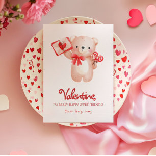 Süße Beary Frohe Valentinstag-Grüße Karte