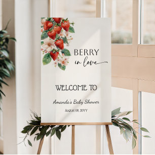 Süße Beere in Liebe Erdbeere Junggesellinnenabschi Poster