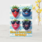 Süße Beeren Charaktere Karte (Gelbe Blume)