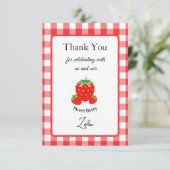 Süße Beeren Dankeskarte für Kinder (Stehend Vorderseite)