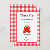 Süße Beeren Dankeskarte für Kinder (Vorne/Hinten)