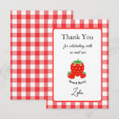 Süße Beeren-Dankeskarten für Kinder Dankeskarte (Vorne/Hinten)