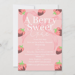 Süße Beeren-Erdbeer-Mädchen-Baby-Party-Bogen Dankeskarte