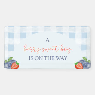 Süße Beeren-Jungen-Baby-Party-Banner Banner