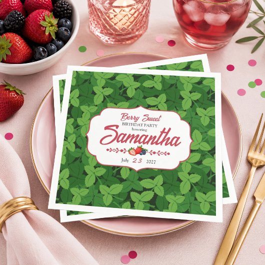 Süße Beerentorte Geburtstagspartys Servietten