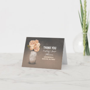 Süße, bemalte Einmachgläser als Dankeskarten Dankeskarte