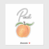 Süße bemalte Pfirsich-Frucht-Illustration Aufkleber (Blatt)