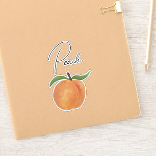 Süße bemalte Pfirsich-Frucht-Illustration  Aufkleber