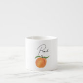 Süße bemalte Pfirsich-Frucht-Illustration  Espressotasse (Vorderseite)
