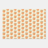 Süße bemalte Pfirsich-Frucht-Illustration Geschenkpapier Set (Vorderseite 2)