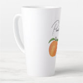 Süße bemalte Pfirsich-Frucht-Illustration Milchtasse (Linke Ecke)