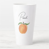 Süße bemalte Pfirsich-Frucht-Illustration Milchtasse (Vorderseite)
