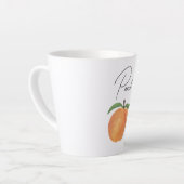 Süße bemalte Pfirsich-Frucht-Illustration Milchtasse (Linke Ecke)
