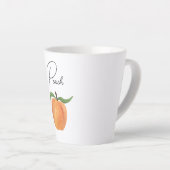 Süße bemalte Pfirsich-Frucht-Illustration Milchtasse (Rechte Ecke)