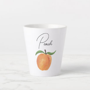 Süße bemalte Pfirsich-Frucht-Illustration Milchtasse