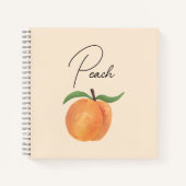 Süße bemalte Pfirsich-Frucht-Illustration  Notizblock (Vorderseite)