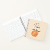 Süße bemalte Pfirsich-Frucht-Illustration  Notizblock (Innenseite)