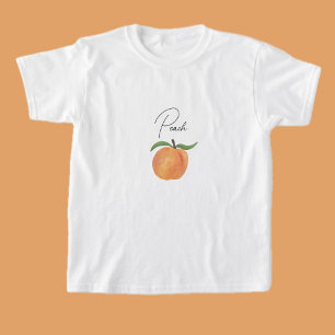 Süße bemalte Pfirsich-Frucht-Illustration T-Shirt