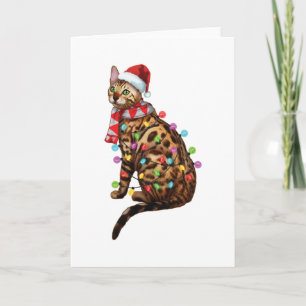 Süße Bengal Katze Lustige Weihnachtsgeschenke Karte
