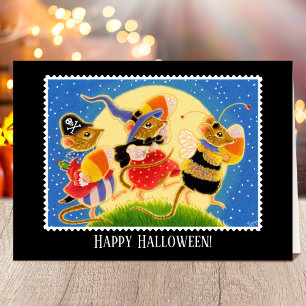 Süße benutzerdefinierte Candy Corn Mäuse Halloween Karte