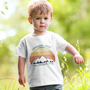 Süße benutzerdefinierte Familientreffen Herbstsonn Kleinkind T-shirt