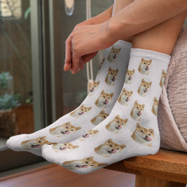 Süße benutzerdefinierte Haustier-Foto-Socken Socken