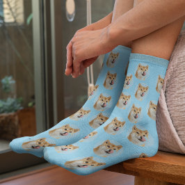 Süße benutzerdefinierte Haustier-Foto-Socken Socken