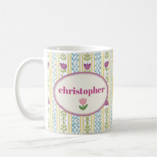 Süße benutzerdefinierte Namensstreifen-Kaffeetasse Kaffeetasse