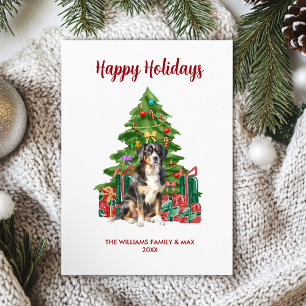 Süße Berner Sennenhund-Familien-Weihnachten Feiertagskarte