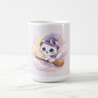 Süße Besenhexen-Kitty Kaffeetasse