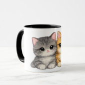 Süße-Beste-Freunde-Kätzchen-Tasse Tasse (Vorderseite Links)