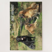 Süße beste Freundeshunde Puzzle (Vertikal)
