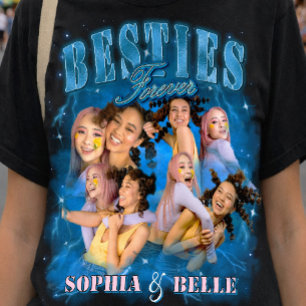 Süße beste Freundinnen Retro Y2k Blau 90er Bootleg T-Shirt